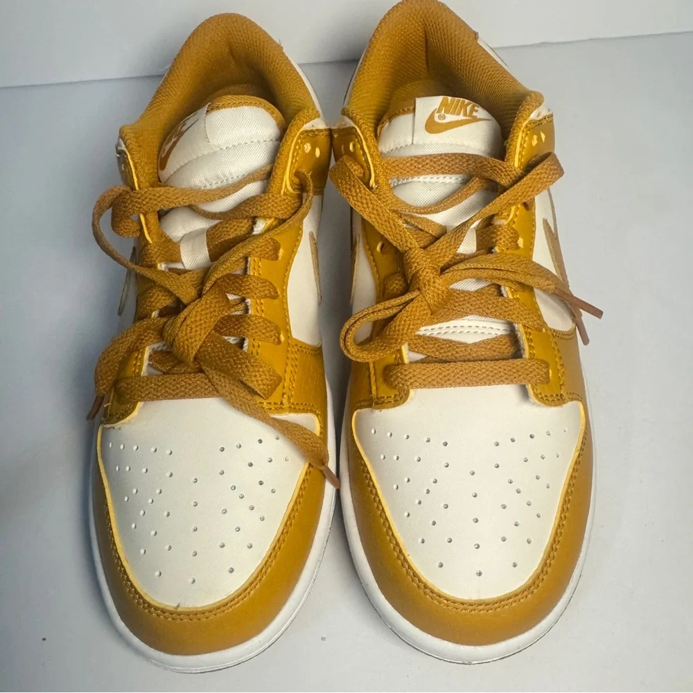 Nike Dunk Low Next Nature Gold Mustard Wm 7.5 yellow white nwb DN1431-001 - Picture 10 of 10